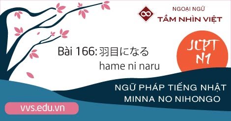 Bài-166-Ngữ-pháp-tiếng-Nhật-JLPT-N1-hame-ni-naru