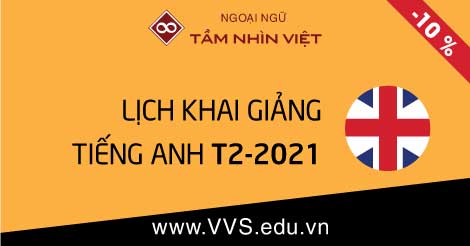 Lịch khai giảng khóa học tháng 2/2021