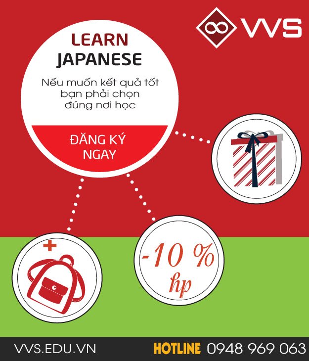 Chương trình ưu đãi học phí khi tham gia tư vấn đăng ký học tiếng Nhật tại VVS